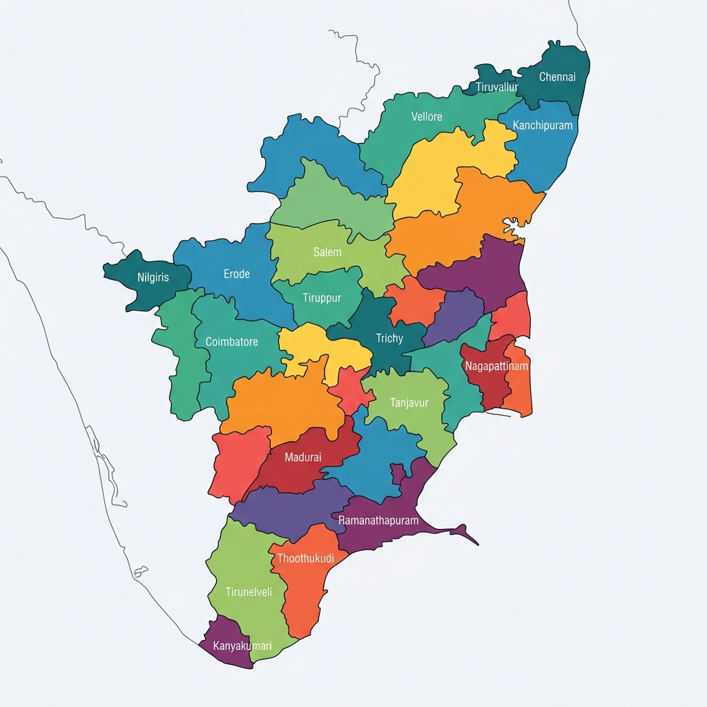 Tamil Nadu Political Map